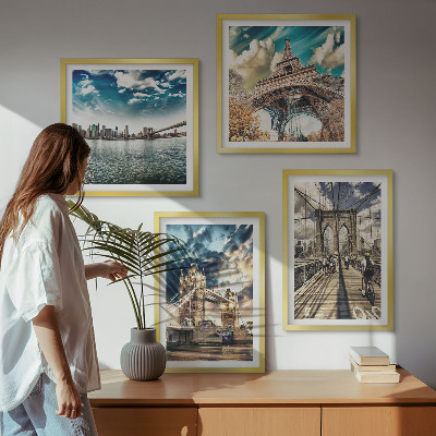 Mur de tableaux Les ponts à tours des villes européennes