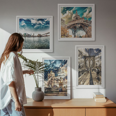 Mur de tableaux Les ponts à tours des villes européennes