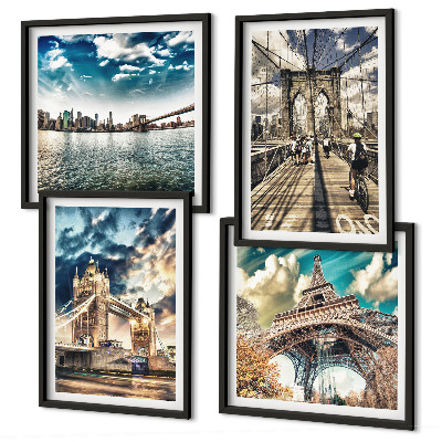 Mur de tableaux Les ponts à tours des villes européennes