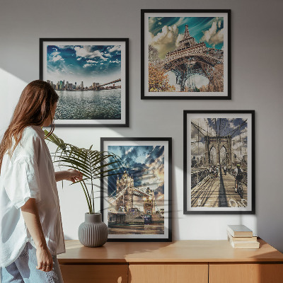 Mur de tableaux Les ponts à tours des villes européennes