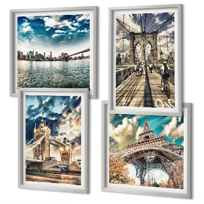 Mur de tableaux Les ponts à tours des villes européennes