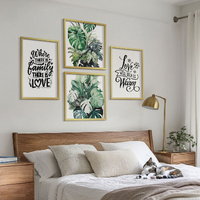 Mur de tableaux L'amour de la famille à la maison aquarelle