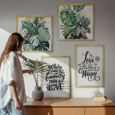 Mur de tableaux L'amour de la famille à la maison aquarelle