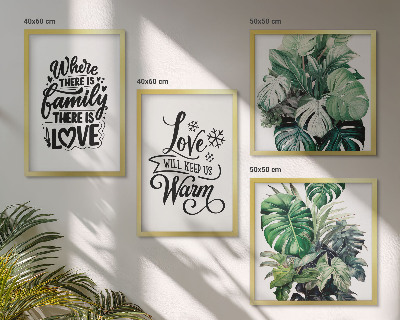 Mur de tableaux L'amour de la famille à la maison aquarelle