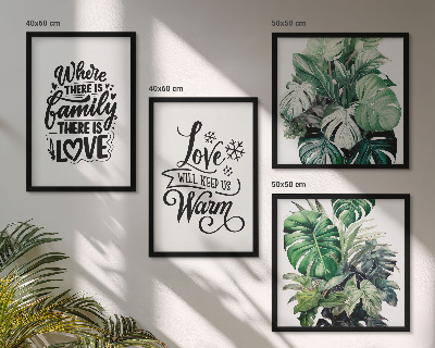 Mur de tableaux L'amour de la famille à la maison aquarelle