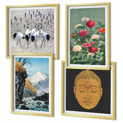 Polyptyque z cadres La nature japonaise et le style japandi