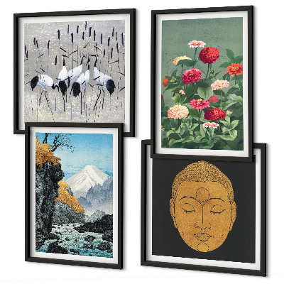 Polyptyque z cadres La nature japonaise et le style japandi