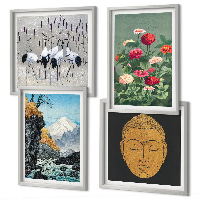 Polyptyque z cadres La nature japonaise et le style japandi