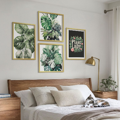Mur de tableaux Plantes tropicales, la dame aux plantes