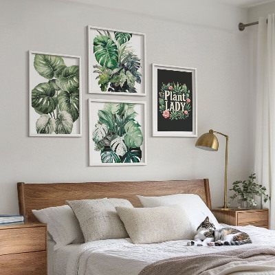 Mur de tableaux Plantes tropicales, la dame aux plantes