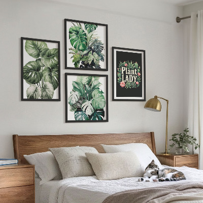 Mur de tableaux Plantes tropicales, la dame aux plantes