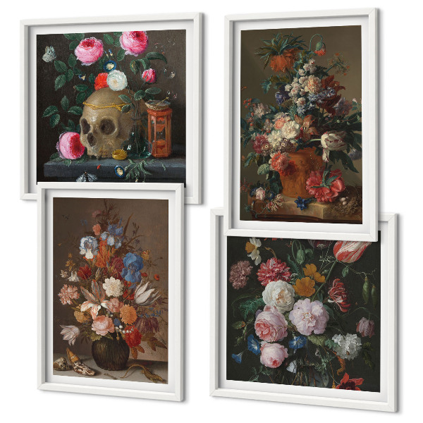 Mur de tableaux Compositions de fleurs en vase
