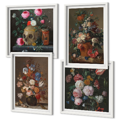 Mur de tableaux Compositions de fleurs en vase
