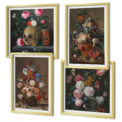 Mur de tableaux Compositions de fleurs en vase