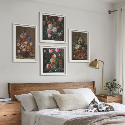 Mur de tableaux Compositions de fleurs en vase