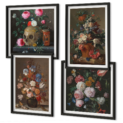 Mur de tableaux Compositions de fleurs en vase