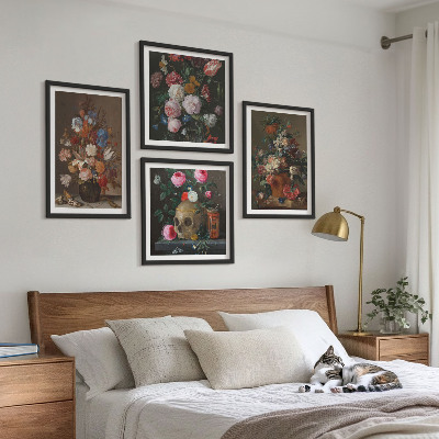 Mur de tableaux Compositions de fleurs en vase