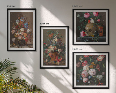 Mur de tableaux Compositions de fleurs en vase