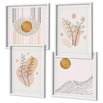 Dessins de plantes minimalistes polyptyque de z cadres