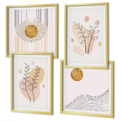 Dessins de plantes minimalistes polyptyque de z cadres