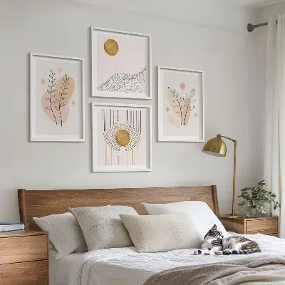 Dessins de plantes minimalistes polyptyque de z cadres