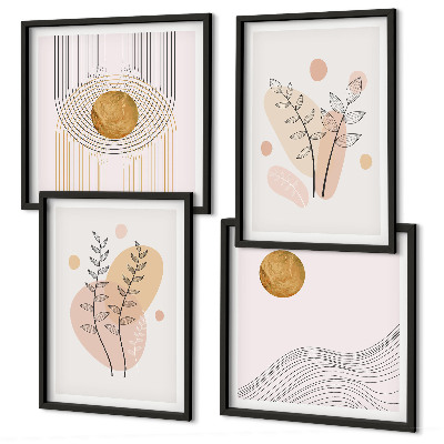 Polyptyque z cadres Dessins de plantes minimalistes