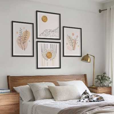 Polyptyque z cadres Dessins de plantes minimalistes