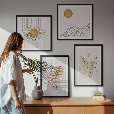 Polyptyque z cadres Dessins de plantes minimalistes