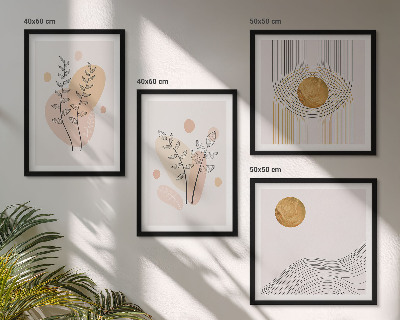 Polyptyque z cadres Dessins de plantes minimalistes