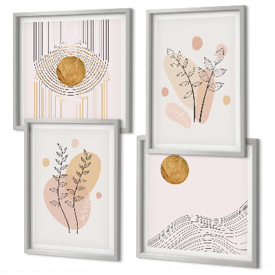 Polyptyque z cadres Dessins de plantes minimalistes