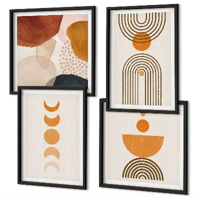 Polyptyque de 2 cadres décorations murales au style bohème minimaliste