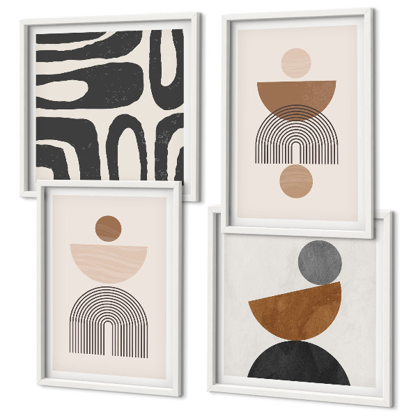Polyptyque z cadres Design bohème abstrait