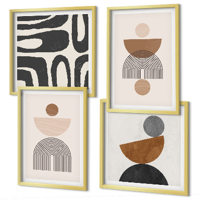 Polyptyque z cadres Design bohème abstrait