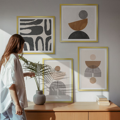 Polyptyque z cadres Design bohème abstrait