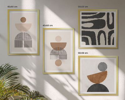Polyptyque z cadres Design bohème abstrait