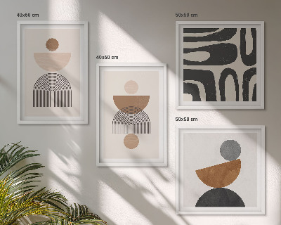 Polyptyque z cadres Design bohème abstrait