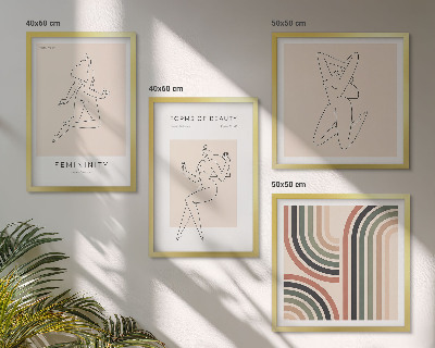 Ensemble de 4 tableaux Silhouettes féminines sur affiches