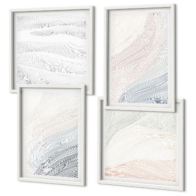 Mur de tableaux Vagues pastel abstraites