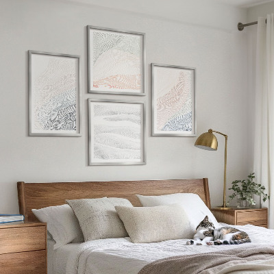 Mur de tableaux Vagues pastel abstraites