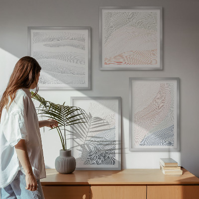 Mur de tableaux Vagues pastel abstraites