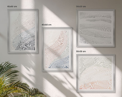 Mur de tableaux Vagues pastel abstraites