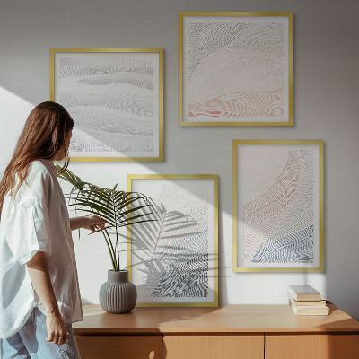 Mur de tableaux Vagues pastel abstraites