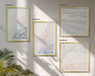 Mur de tableaux Vagues pastel abstraites