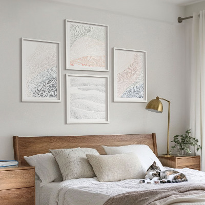Mur de tableaux Vagues pastel abstraites