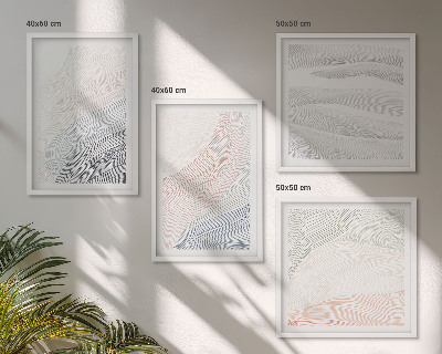 Mur de tableaux Vagues pastel abstraites