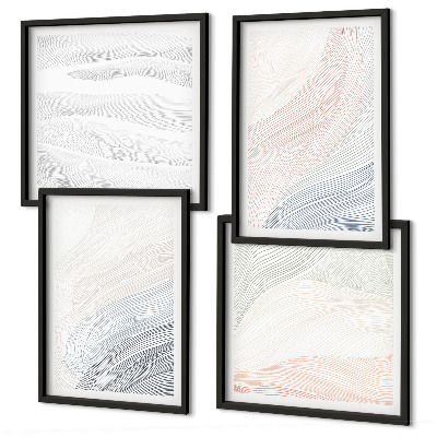 Mur de tableaux Vagues pastel abstraites