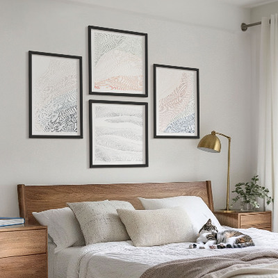 Mur de tableaux Vagues pastel abstraites