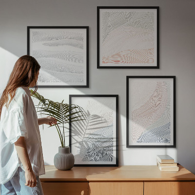 Mur de tableaux Vagues pastel abstraites