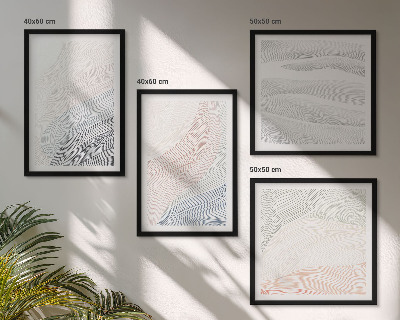 Mur de tableaux Vagues pastel abstraites