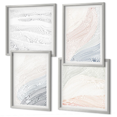 Mur de tableaux Vagues pastel abstraites